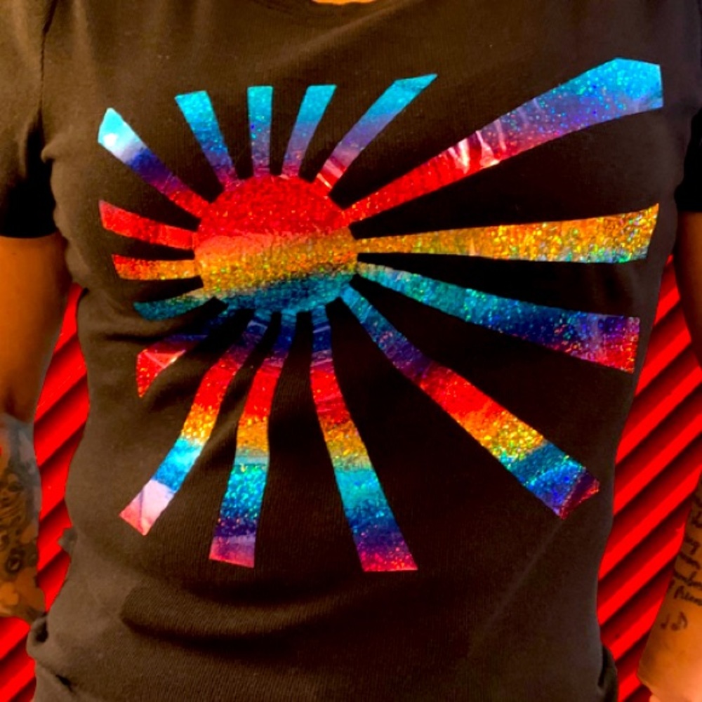 Woman’s rainbow burst T-shirt